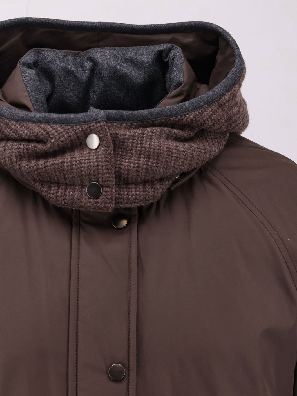 Brunello Cucinelli Nylon and cotton hooded jacket