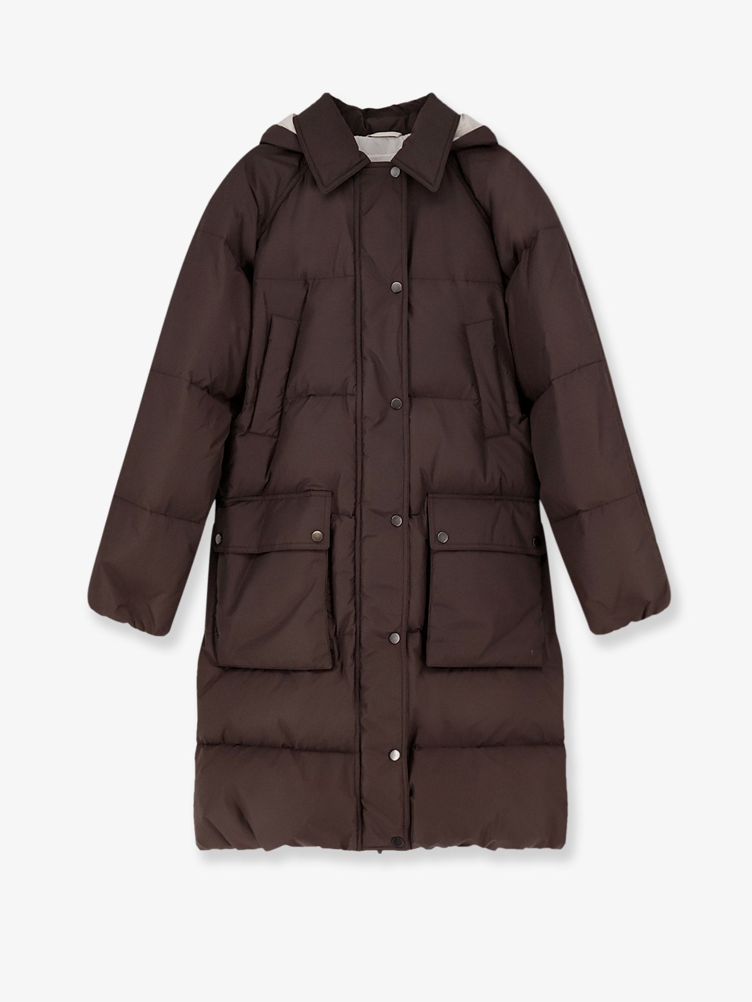 Brunello Cucinelli Nylon and cotton long down jacket