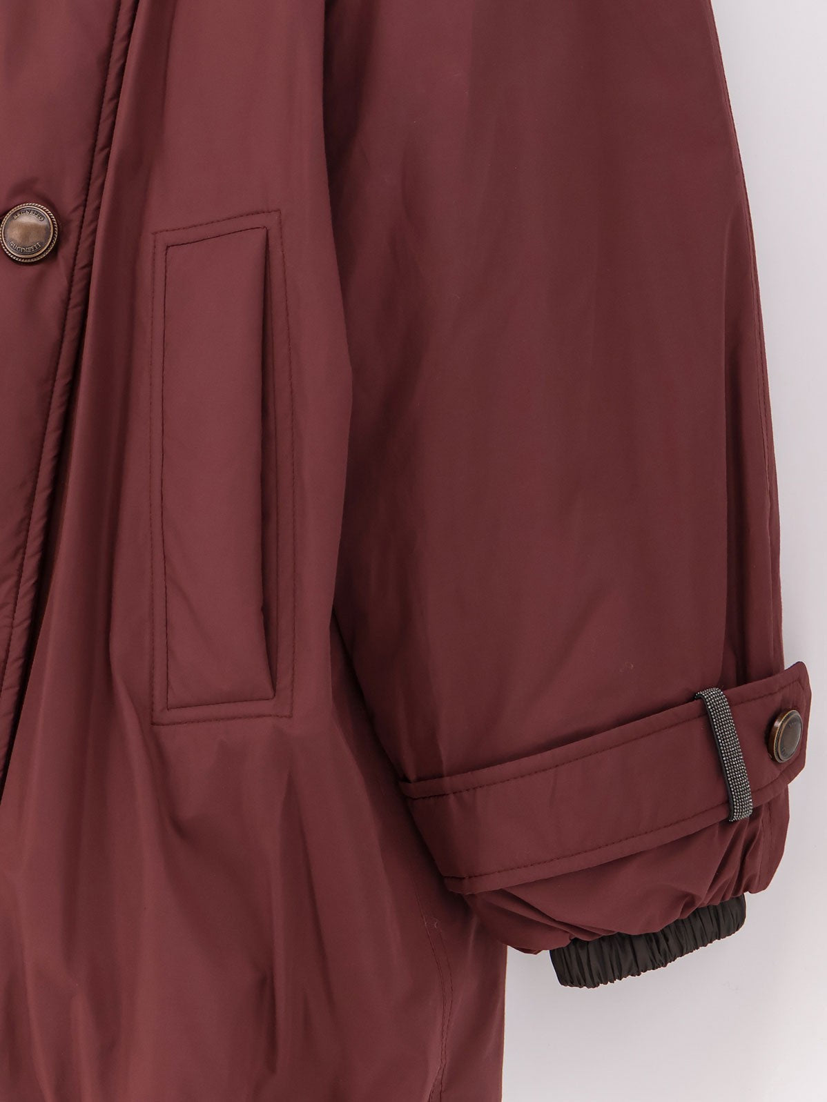 Brunello Cucinelli Nylon and cotton long jacket