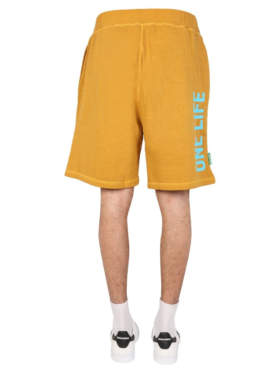 Dsquared "ONE LIFE ONE PLANET" BERMUDA SHORTS