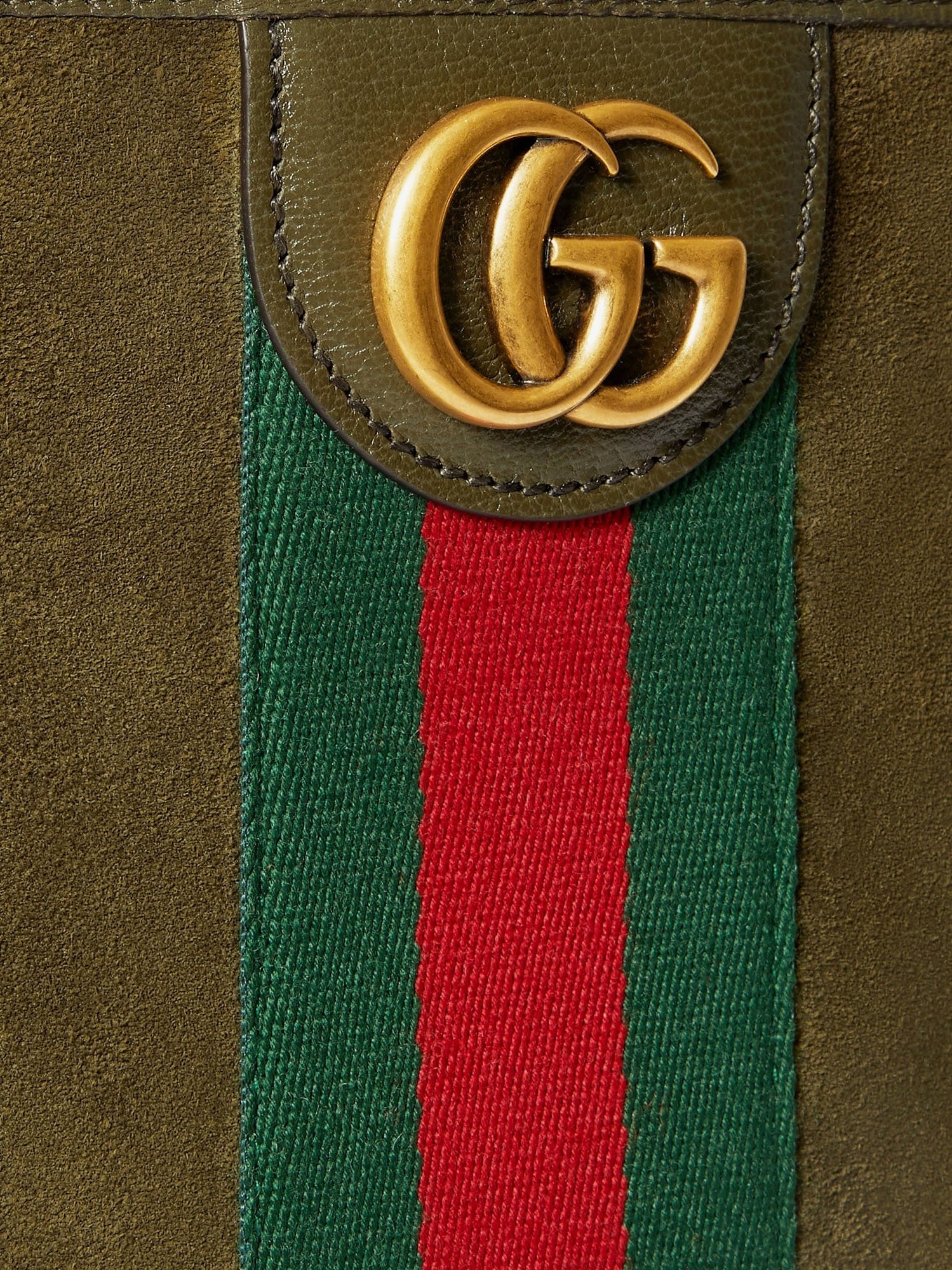 Gucci Ophidia suede and leather shopping bag