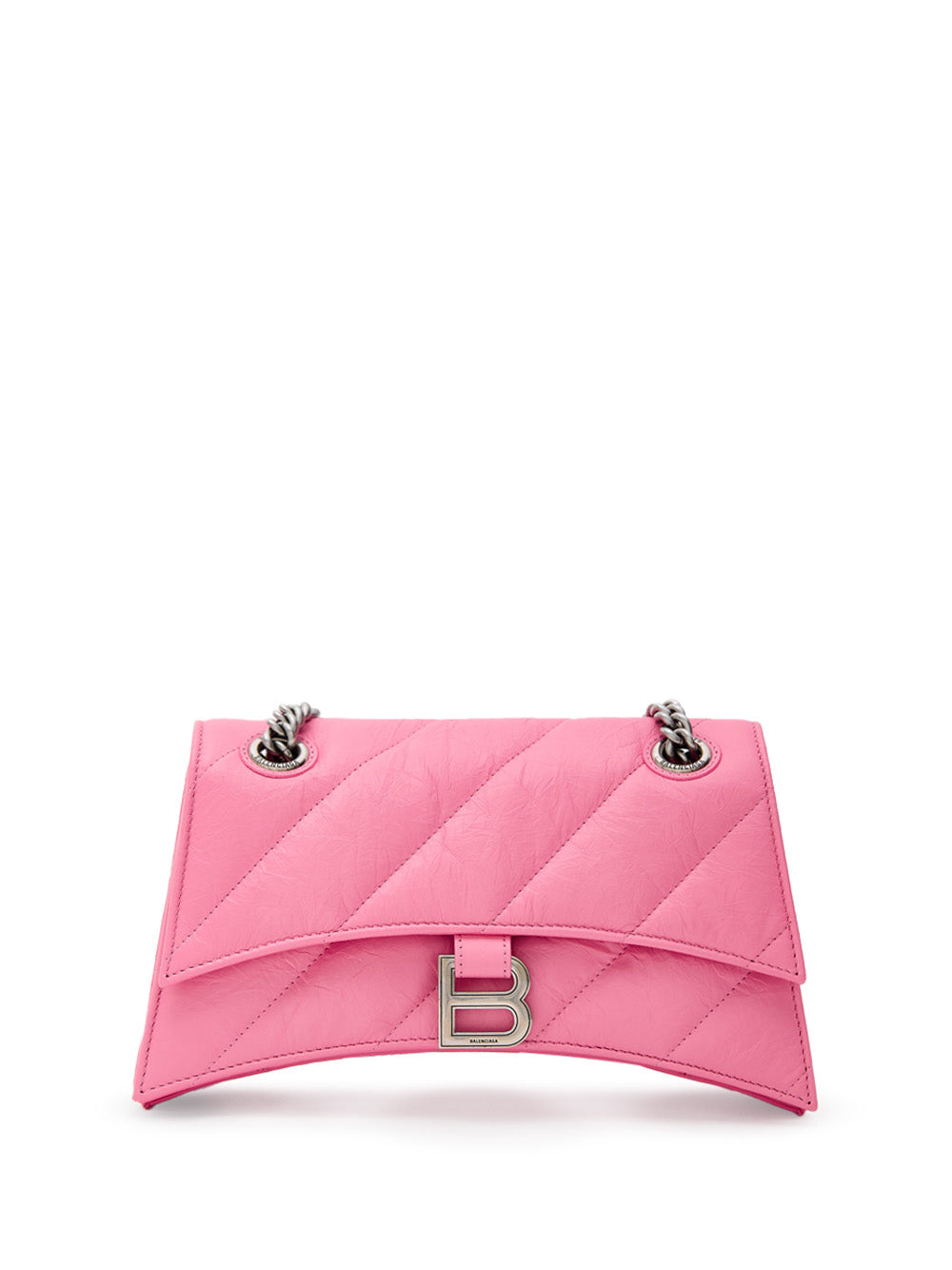 Balenciaga Crush Shoulder Bag with Silver Chain