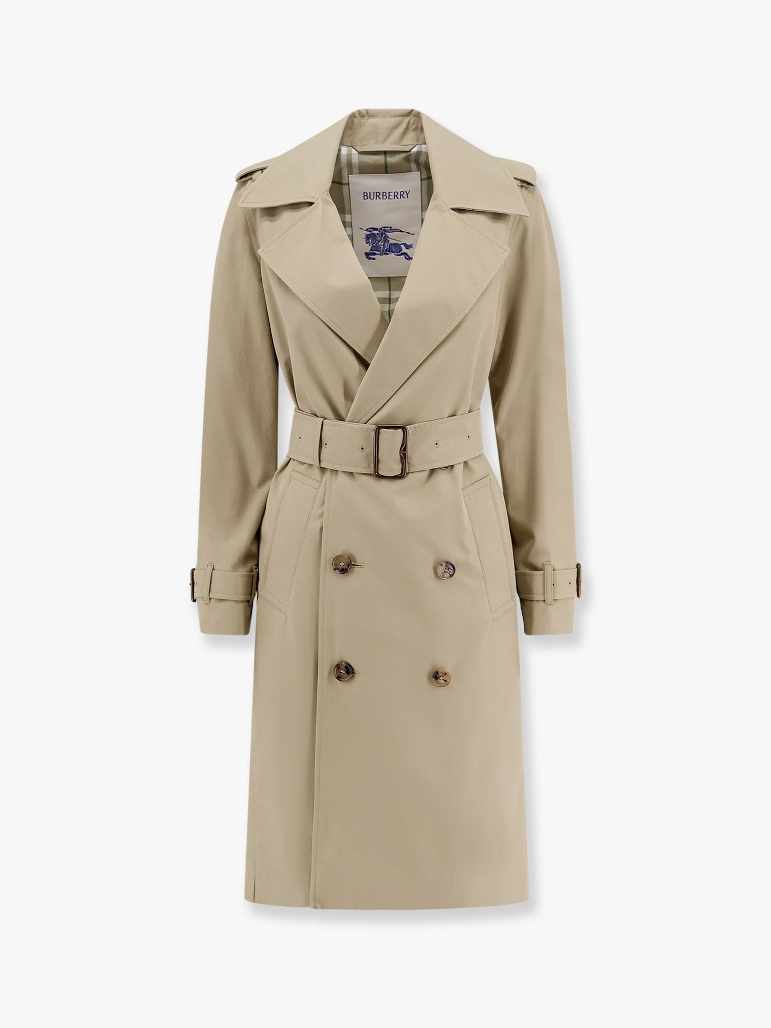 Burberry Organic cotton trench with check lining