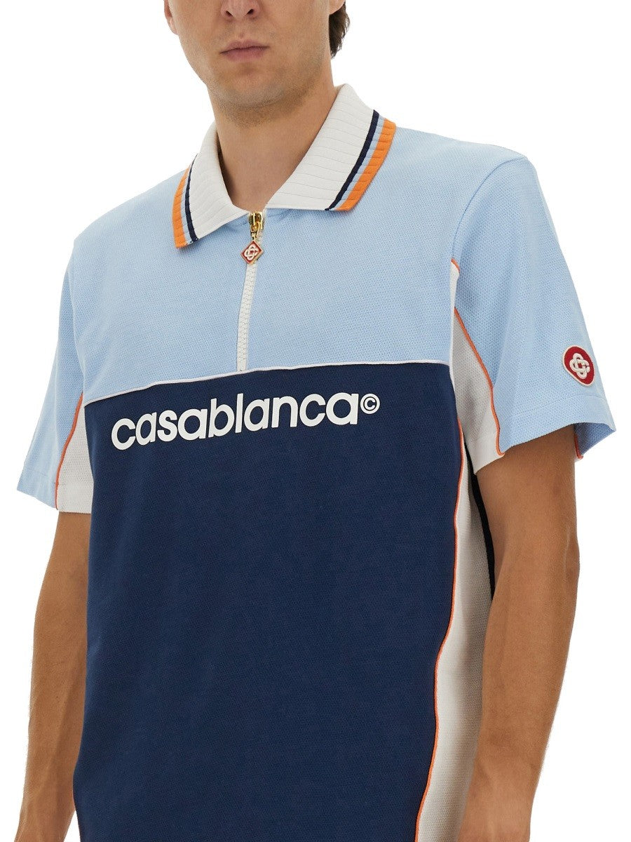 CASABLANCA OVERSIZE FIT POLO SHIRT