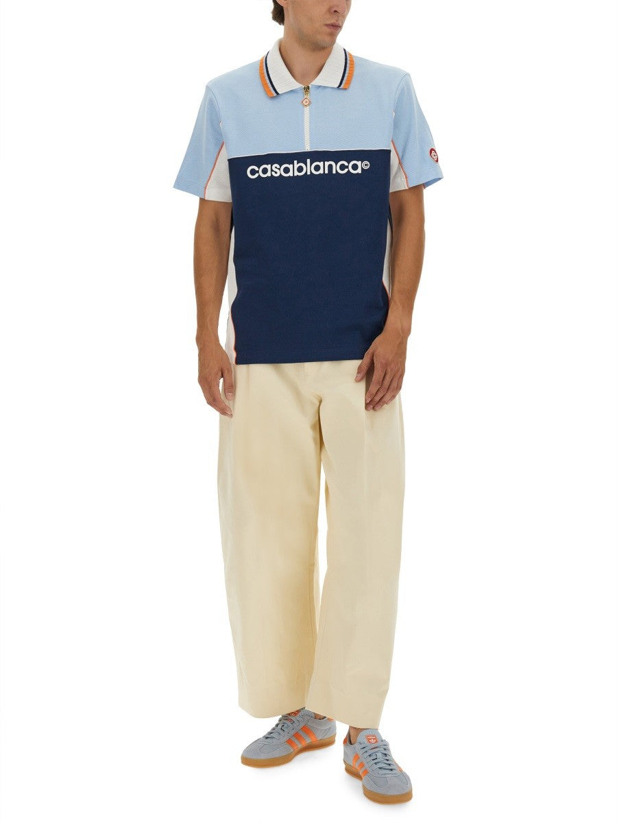 CASABLANCA OVERSIZE FIT POLO SHIRT