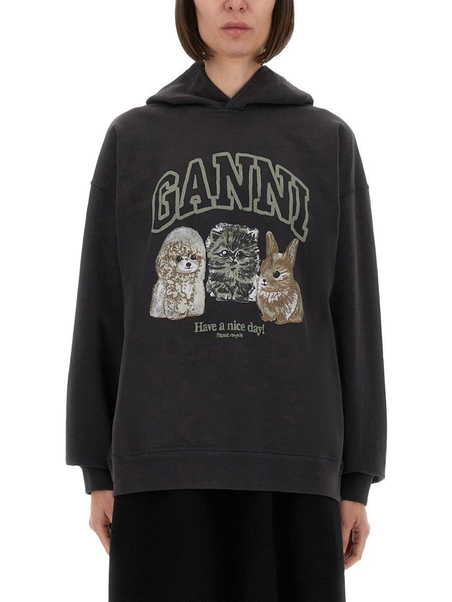 GANNI OVERSIZED "ISOLI" HOODIE