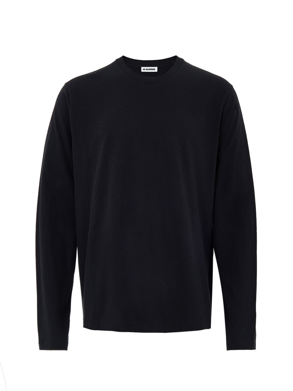 Jil Sander Black Long-Sleeve T-Shirt with Tone Embroidered Logo – Siebentaschen
