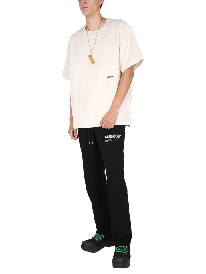 AMBUSH PADDED T-SHIRT WITH EMBROIDERED LOGO