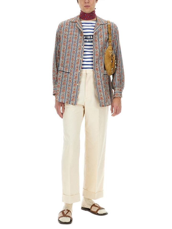 Valentino PAJAMA SHIRT WITH "VOYAGE IMAGINAIRE" PRINT