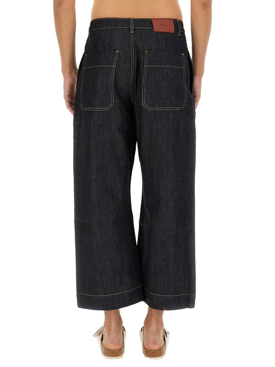 STUDIO NICHOLSON PANTALONE IN DENIM