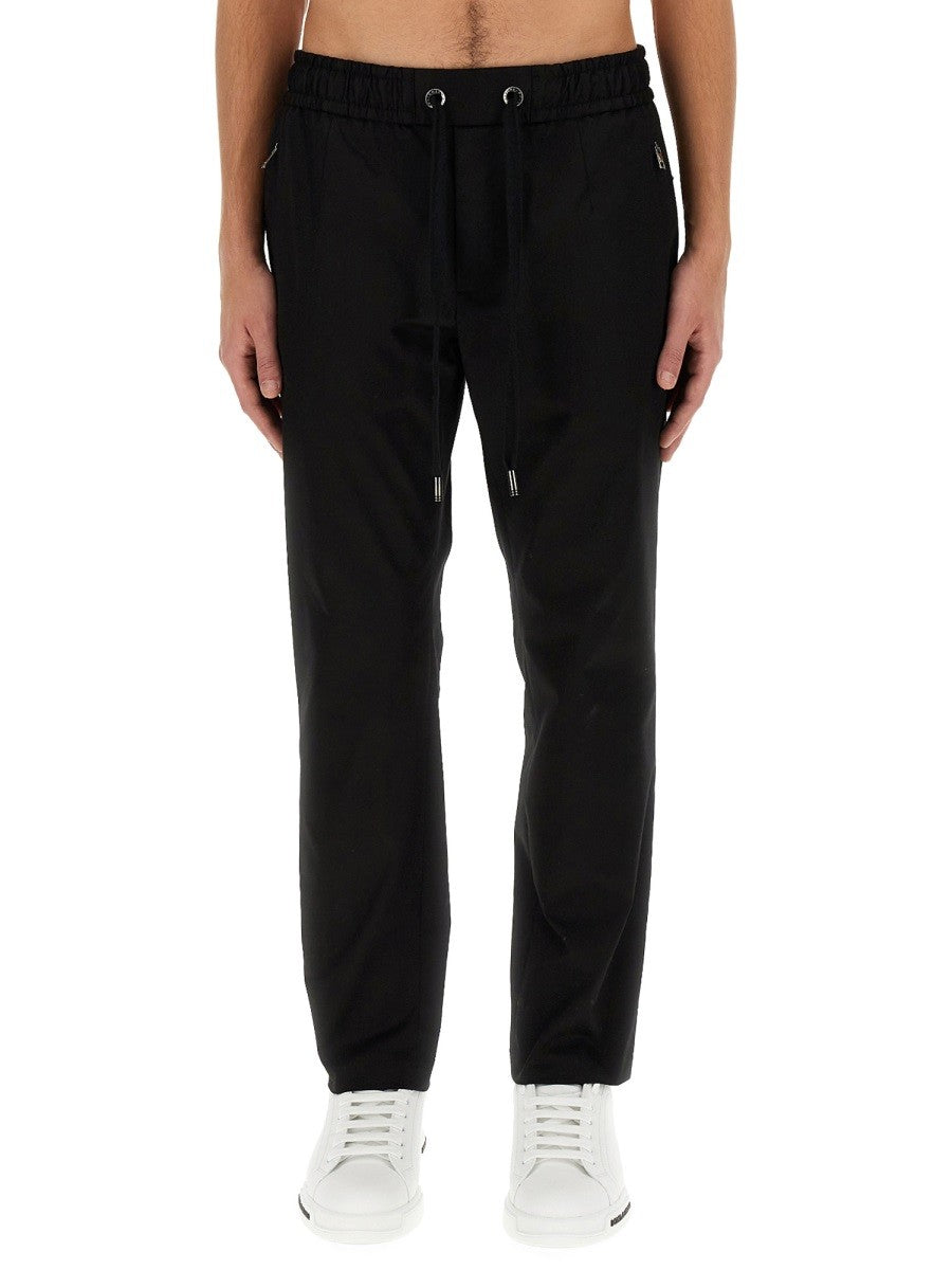 Dolce & Gabbana JOGGING PANTS WITH PLAQUE
