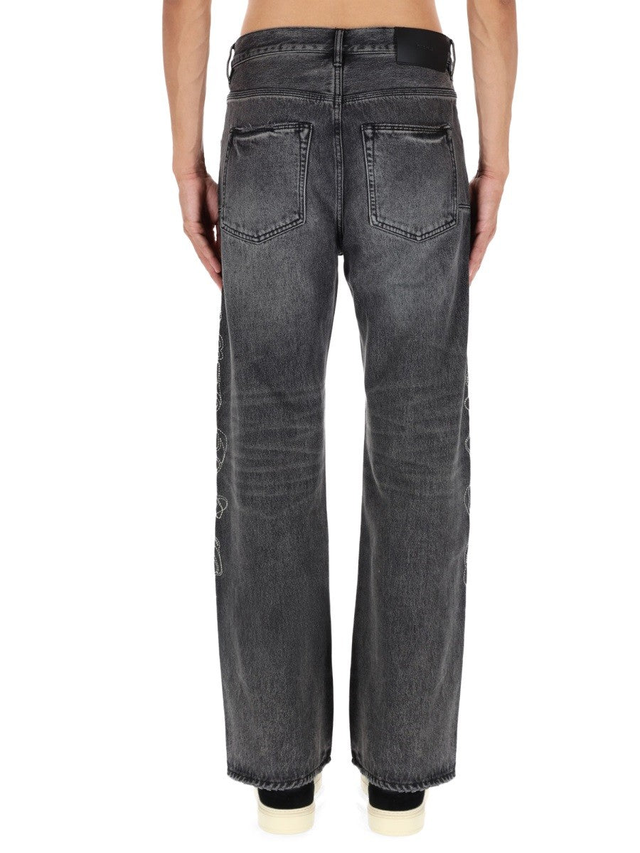 PURPLE BRAND PANTS "TRACED GOTHIC WORDMARK"