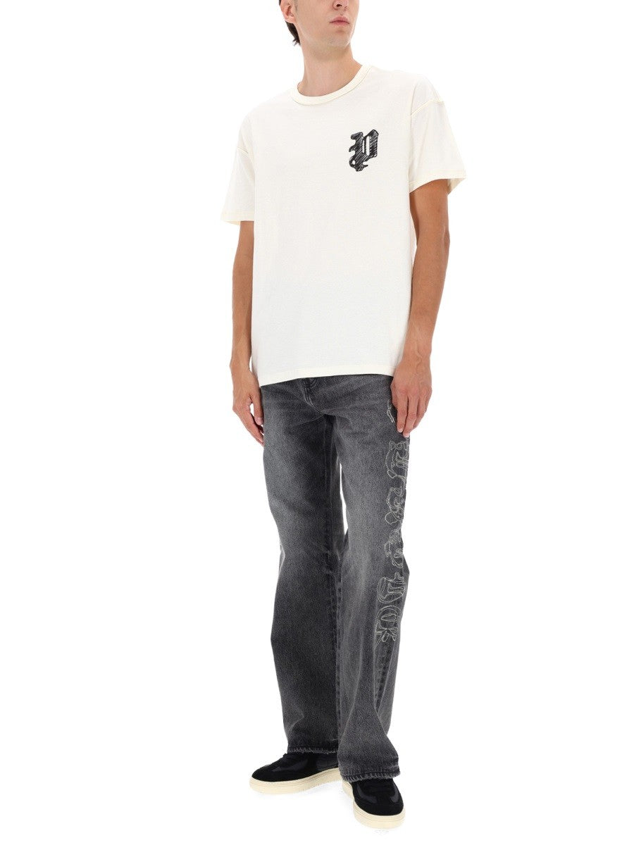 PURPLE BRAND PANTS "TRACED GOTHIC WORDMARK"