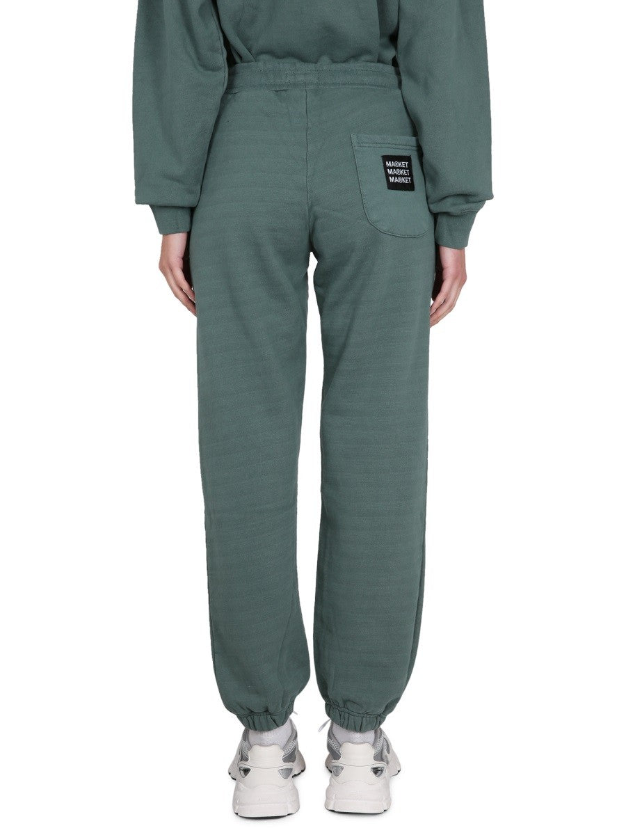MARKET PANTS WITH APPLIED LOGO