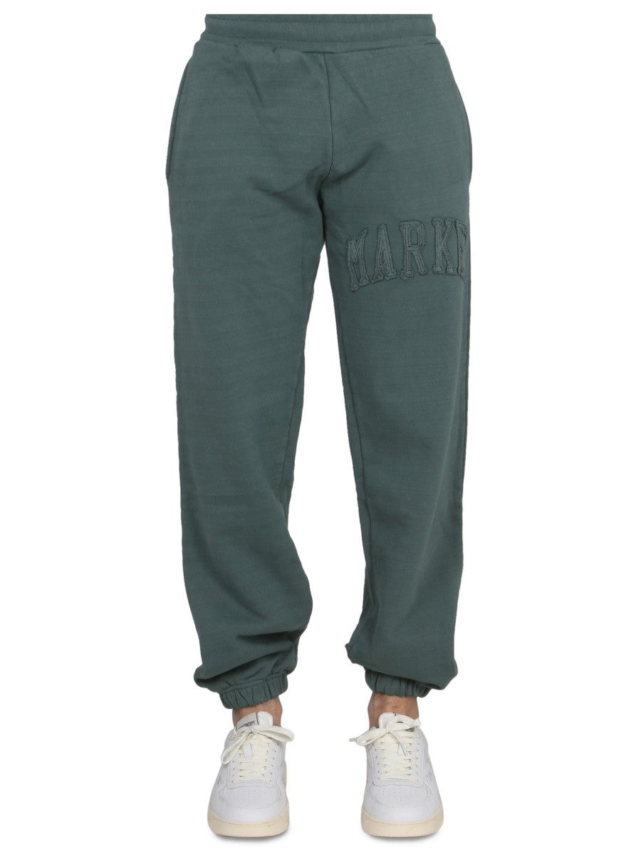 MARKET PANTS WITH APPLIED LOGO