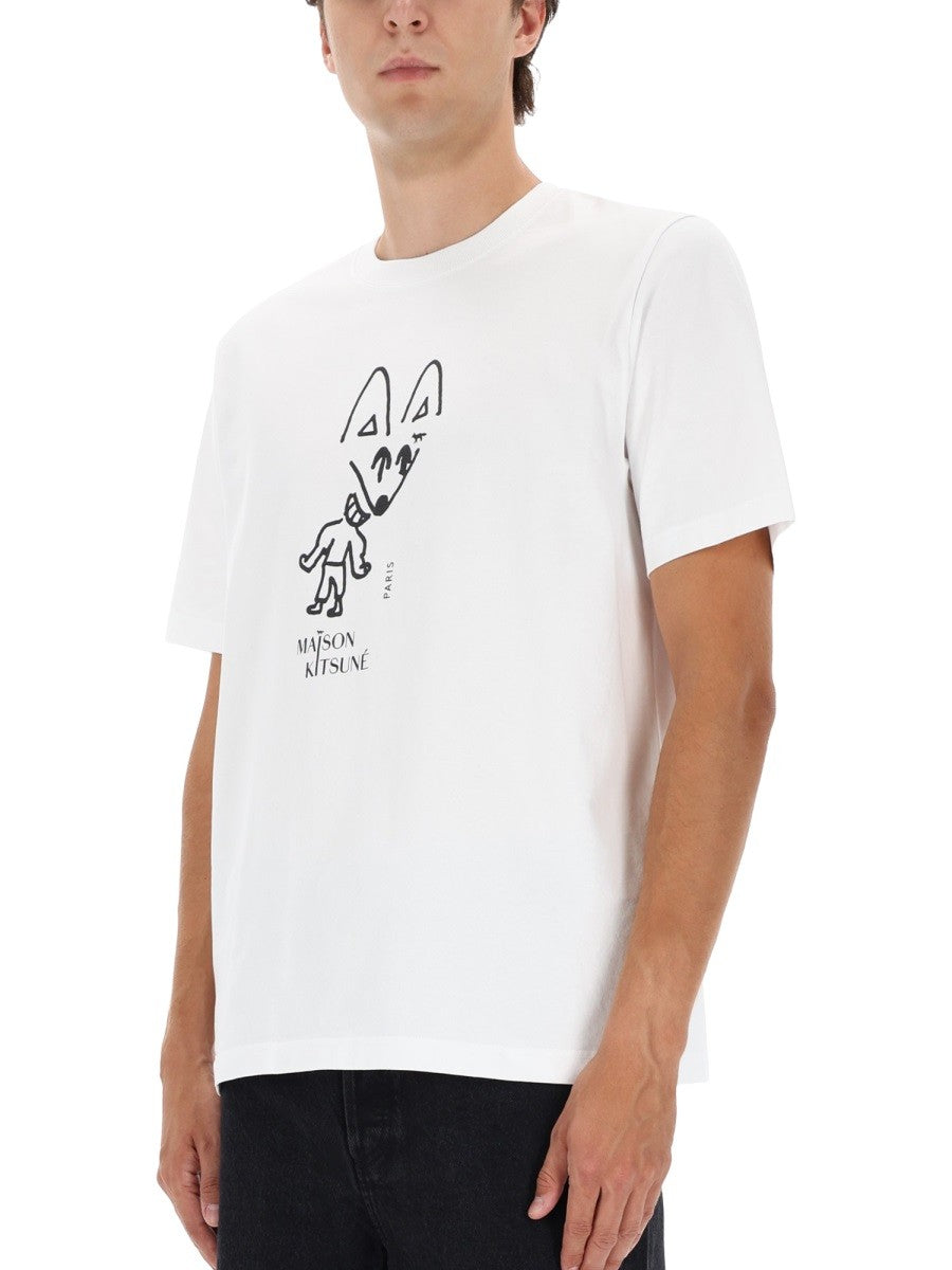 Maison Kitsune "PARTY FOX COMFORT" T-SHIRT