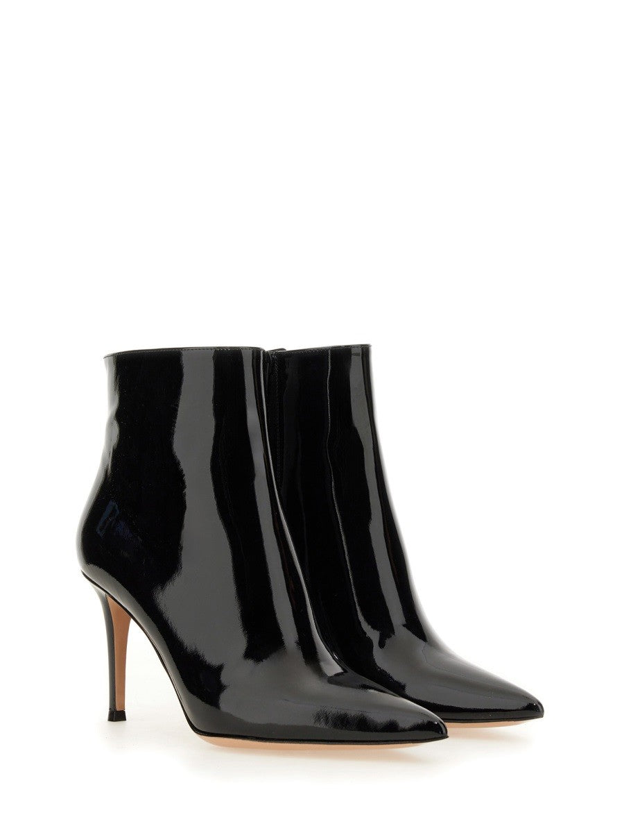 GIANVITO ROSSI PATENT LEATHER ANKLE BOOT
