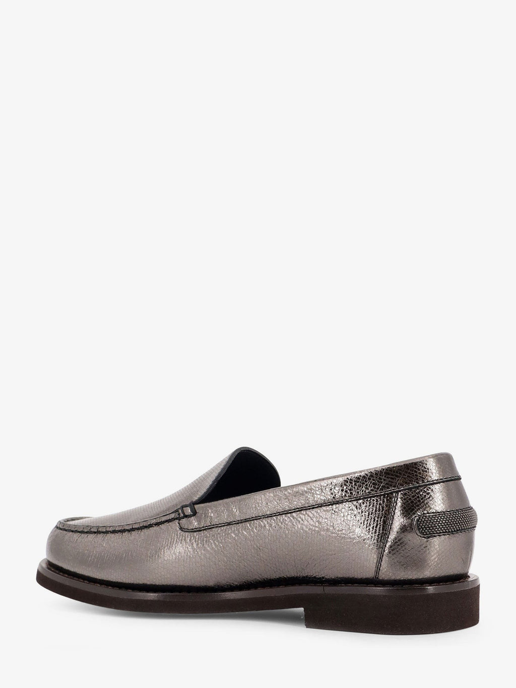 Brunello Cucinelli Penny laminated leather loafer