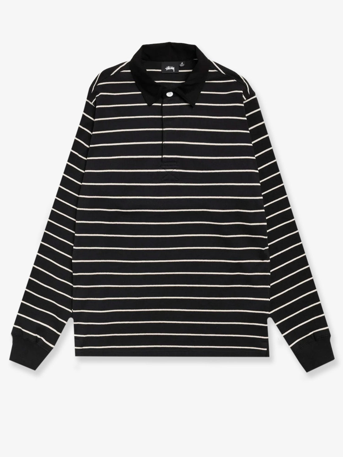 STUSSY Pin Striped Rugby cotton polo shirt