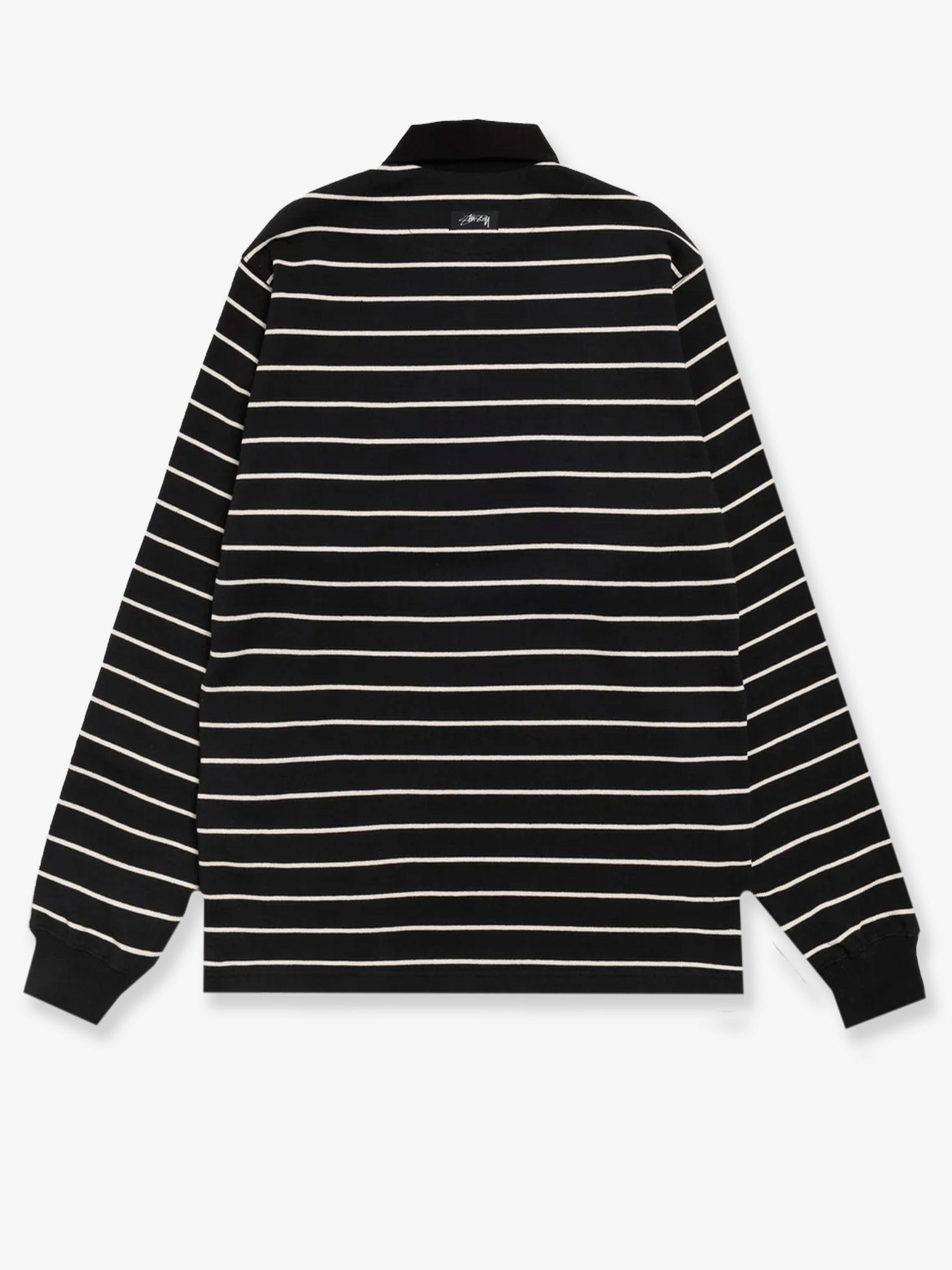 STUSSY Pin Striped Rugby cotton polo shirt