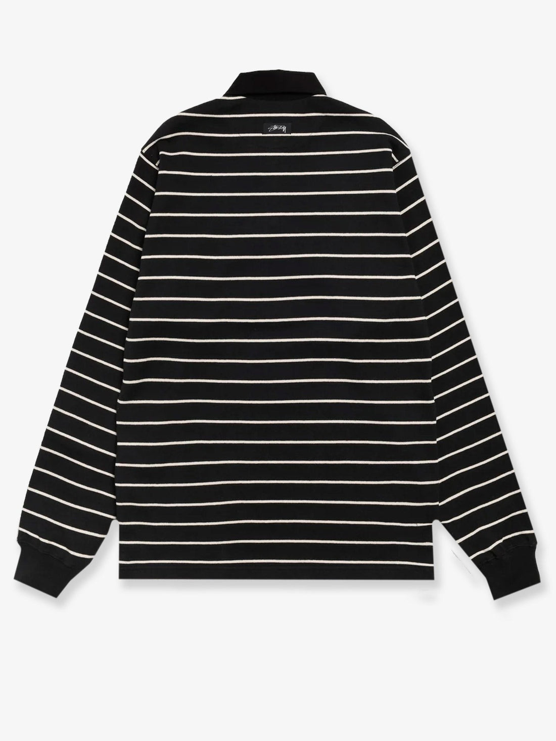 STUSSY Pin Striped Rugby cotton polo shirt