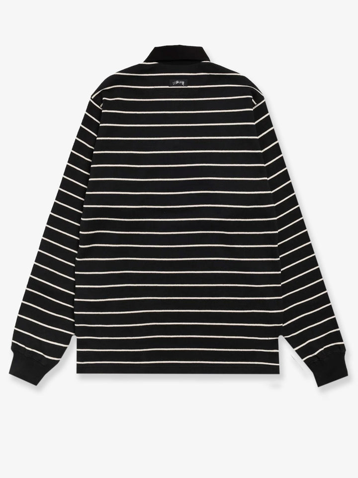 STUSSY Pin Striped Rugby cotton polo shirt
