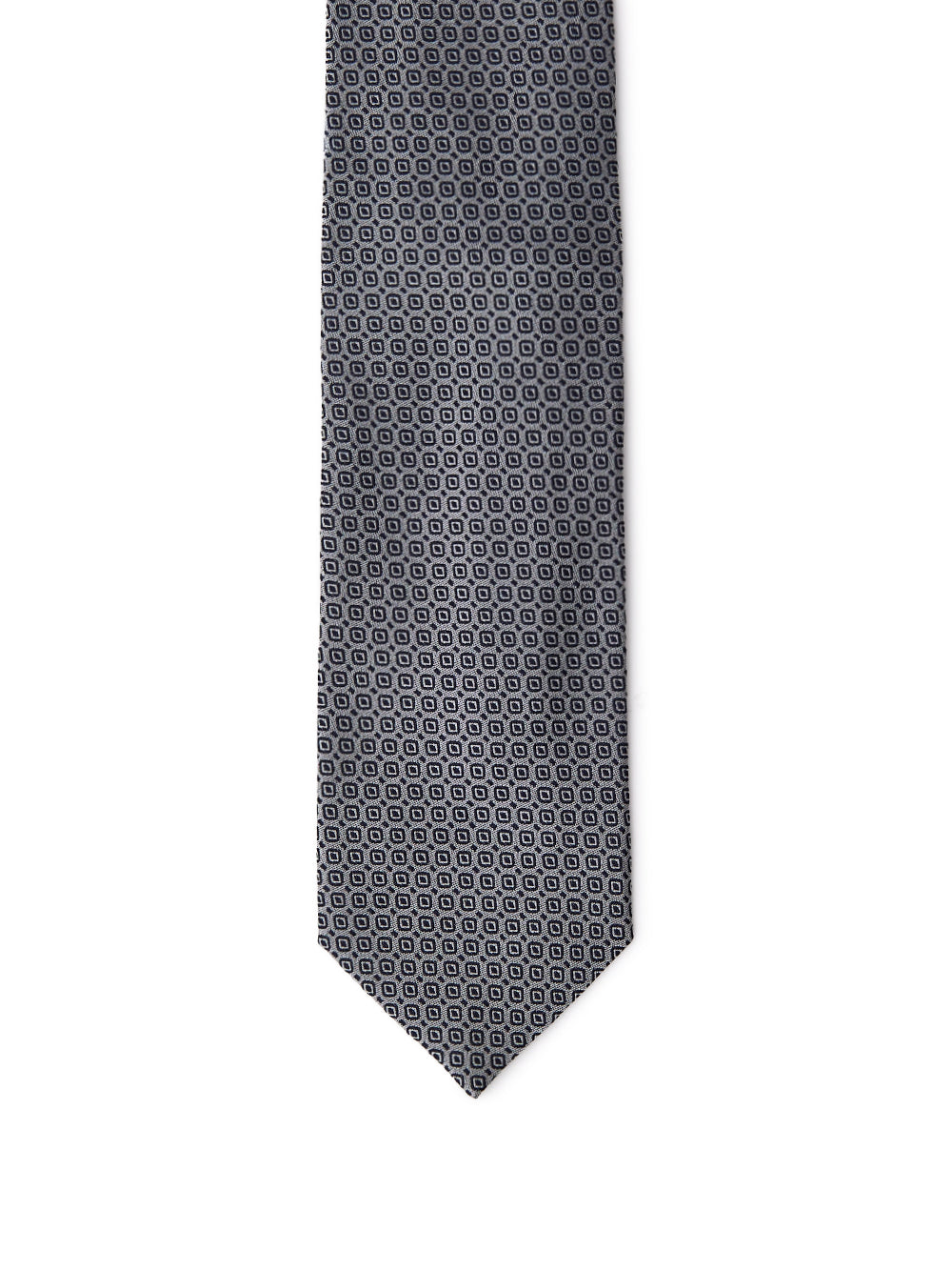 Jil Sander Grey Print Silk 7cm Tie