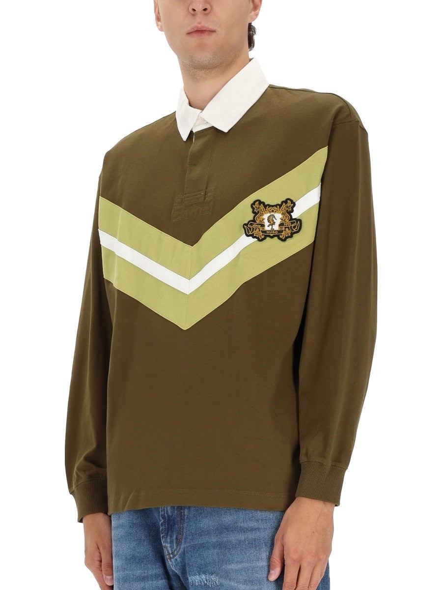 Hugo POLO SHIRT WITH COLLEGE STYLE LOGO