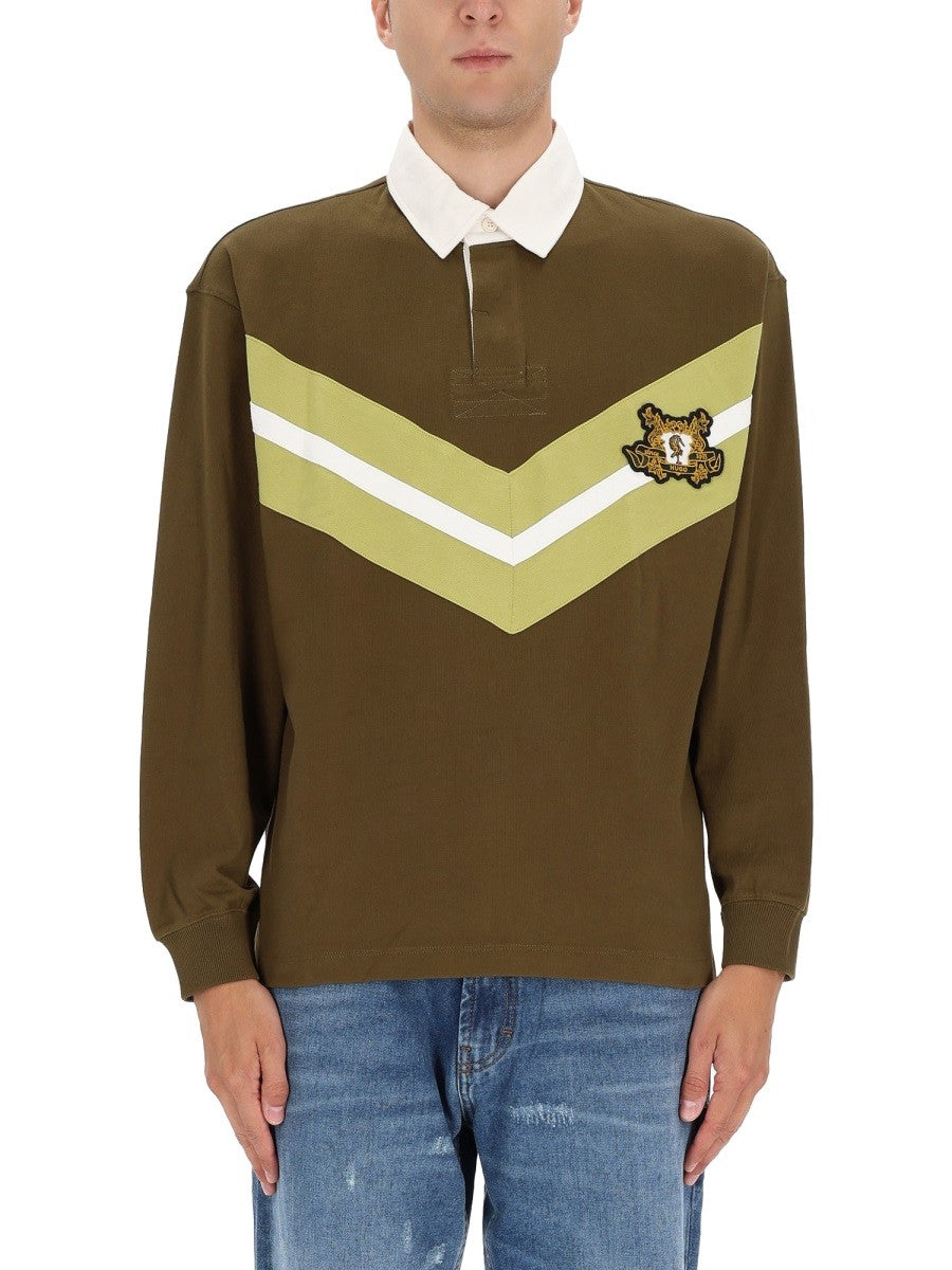 Hugo POLO SHIRT WITH COLLEGE STYLE LOGO