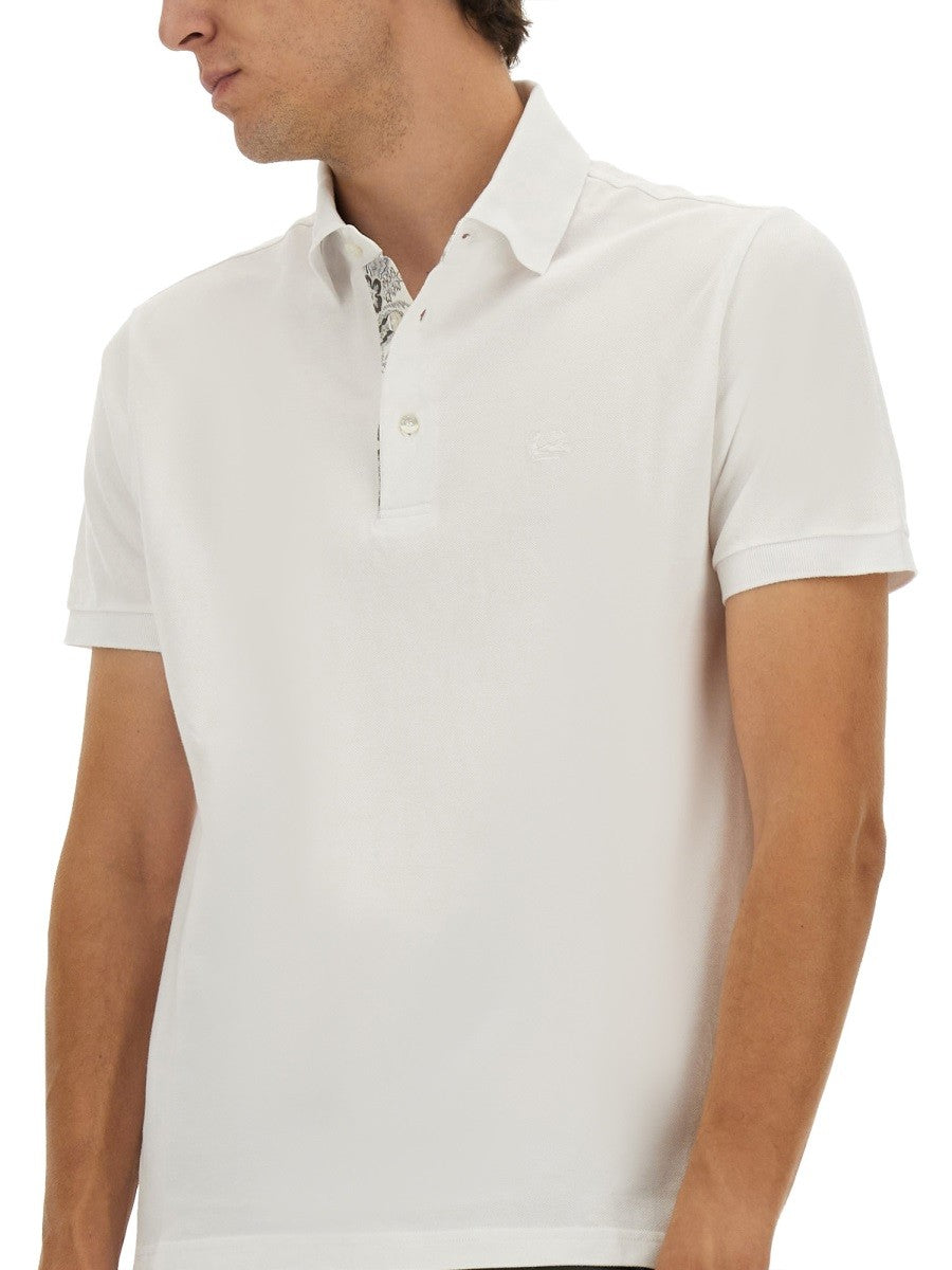 Etro POLO SHIRT WITH EMBROIDERED PEGASUS