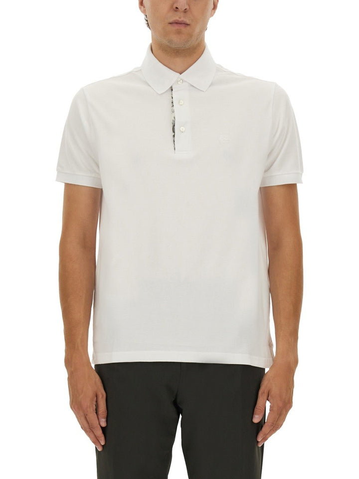 Etro POLO SHIRT WITH EMBROIDERED PEGASUS