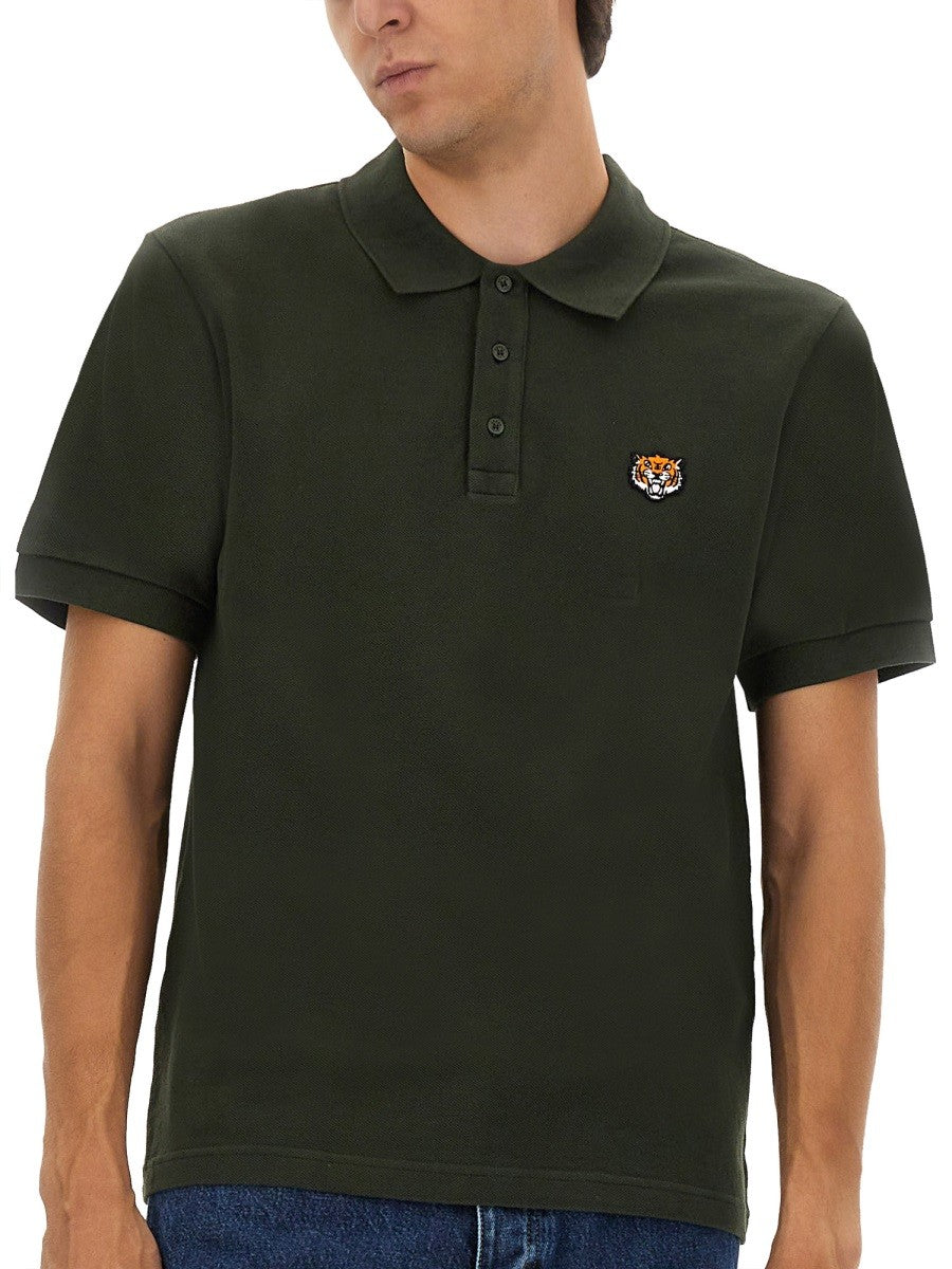 Kenzo POLO SHIRT WITH HAPPY TIGER EMBROIDERY