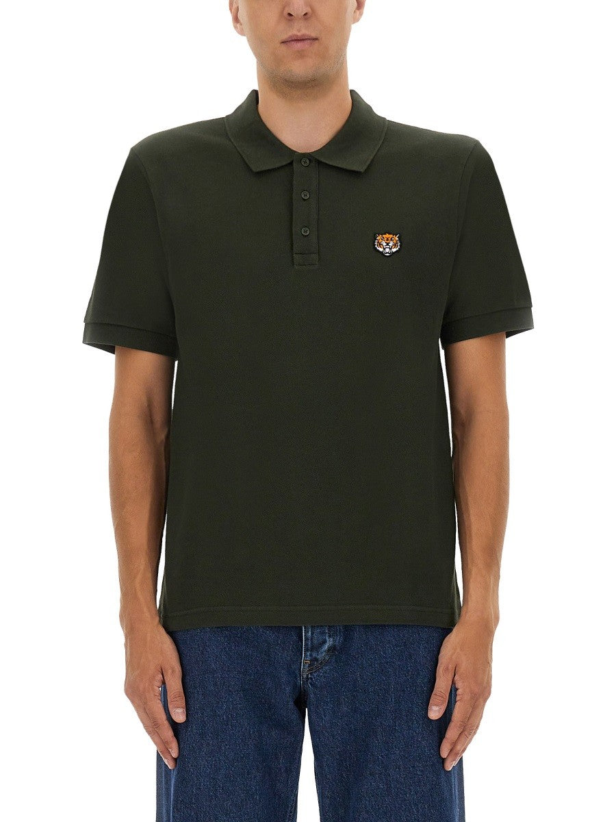 Kenzo POLO SHIRT WITH HAPPY TIGER EMBROIDERY