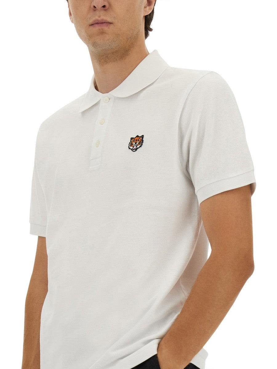 Kenzo POLO SHIRT WITH HAPPY TIGER EMBROIDERY