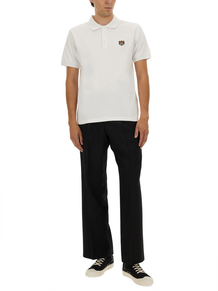 Kenzo POLO SHIRT WITH HAPPY TIGER EMBROIDERY