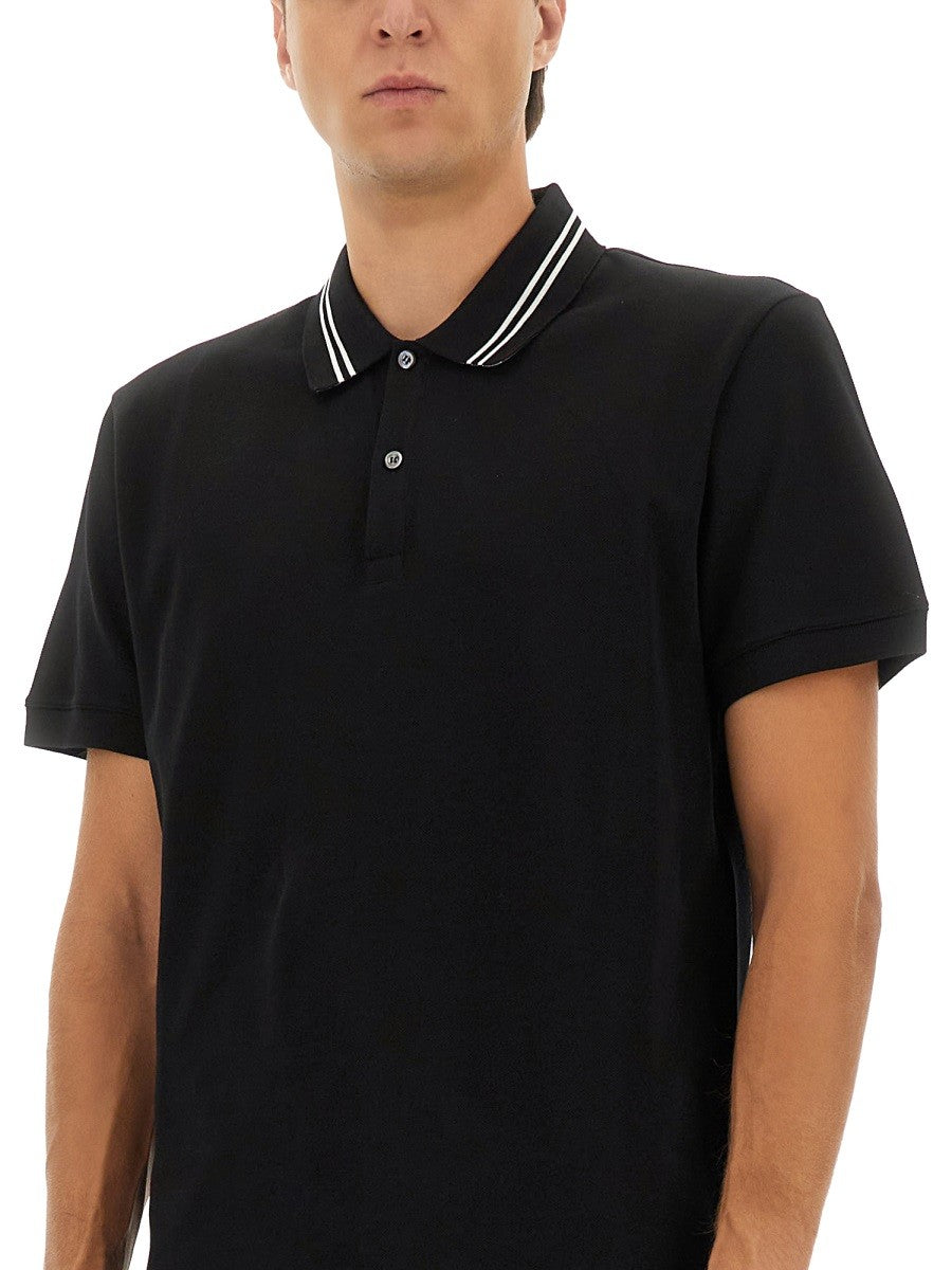 Alexander Mcqueen POLO SHIRT WITH LOGO ON THE COLLAR