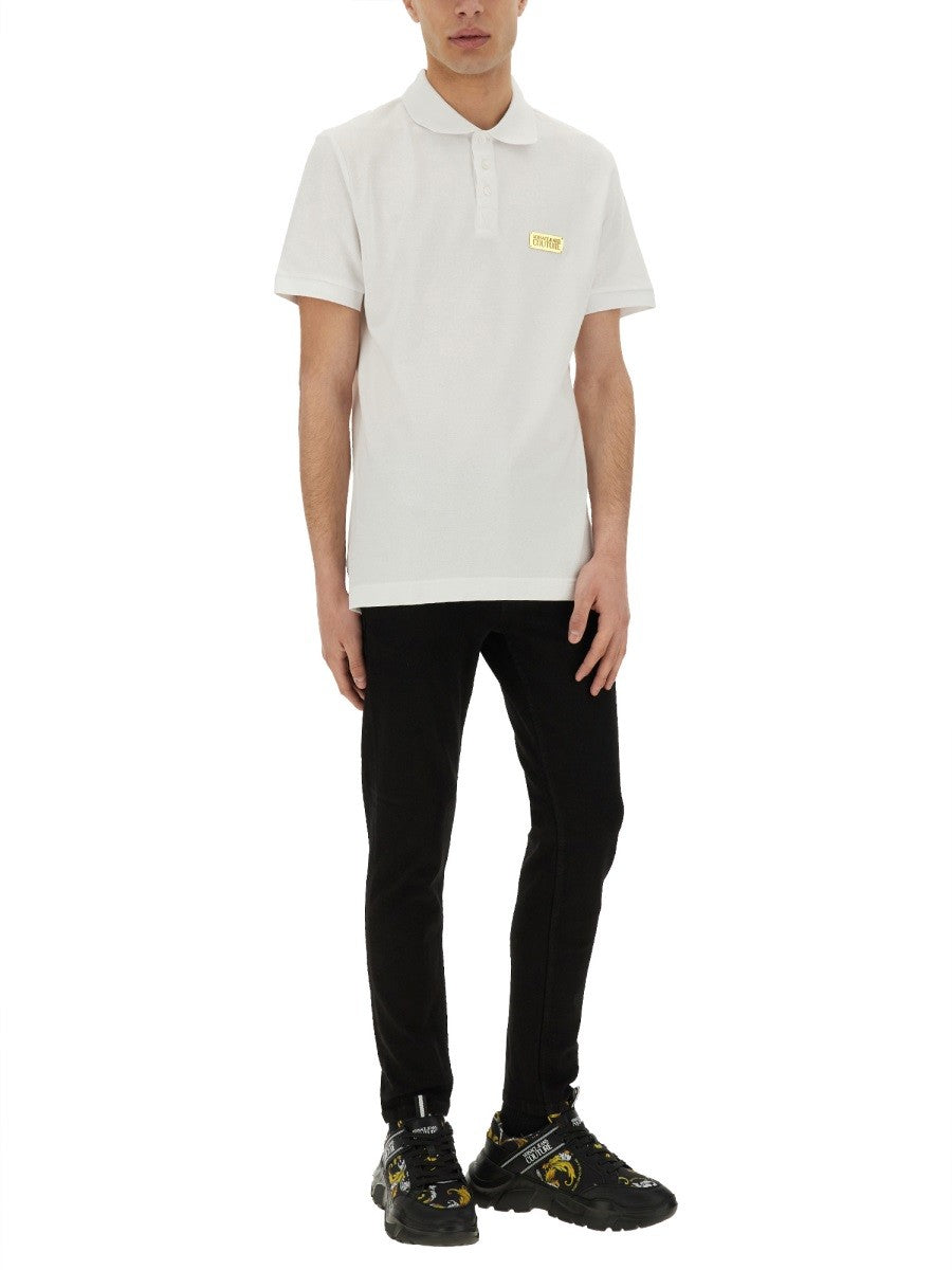 Versace Jeans Couture POLO SHIRT WITH LOGO PLAQUE