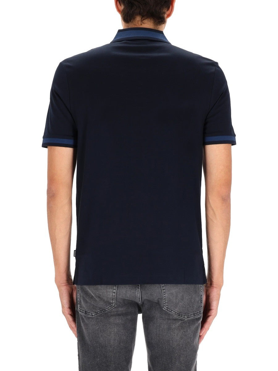 Boss POLO SHIRT WITH MACHINED DETAILS