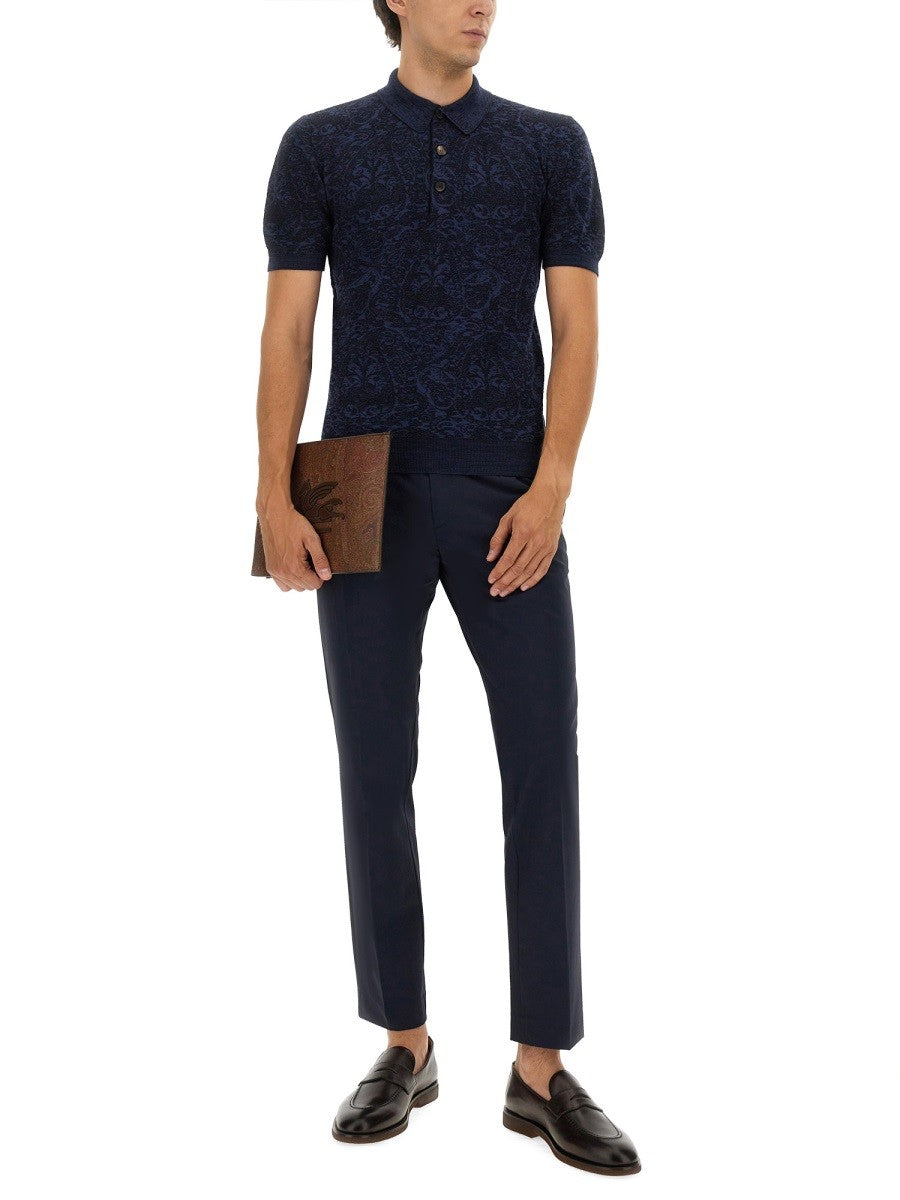 Etro POLO SHIRT WITH PEGASUS EMBROIDERY
