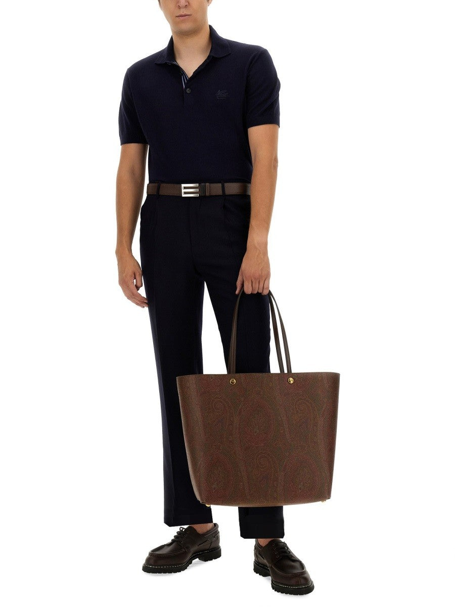 Etro POLO SHIRT WITH PEGASUS EMBROIDERY