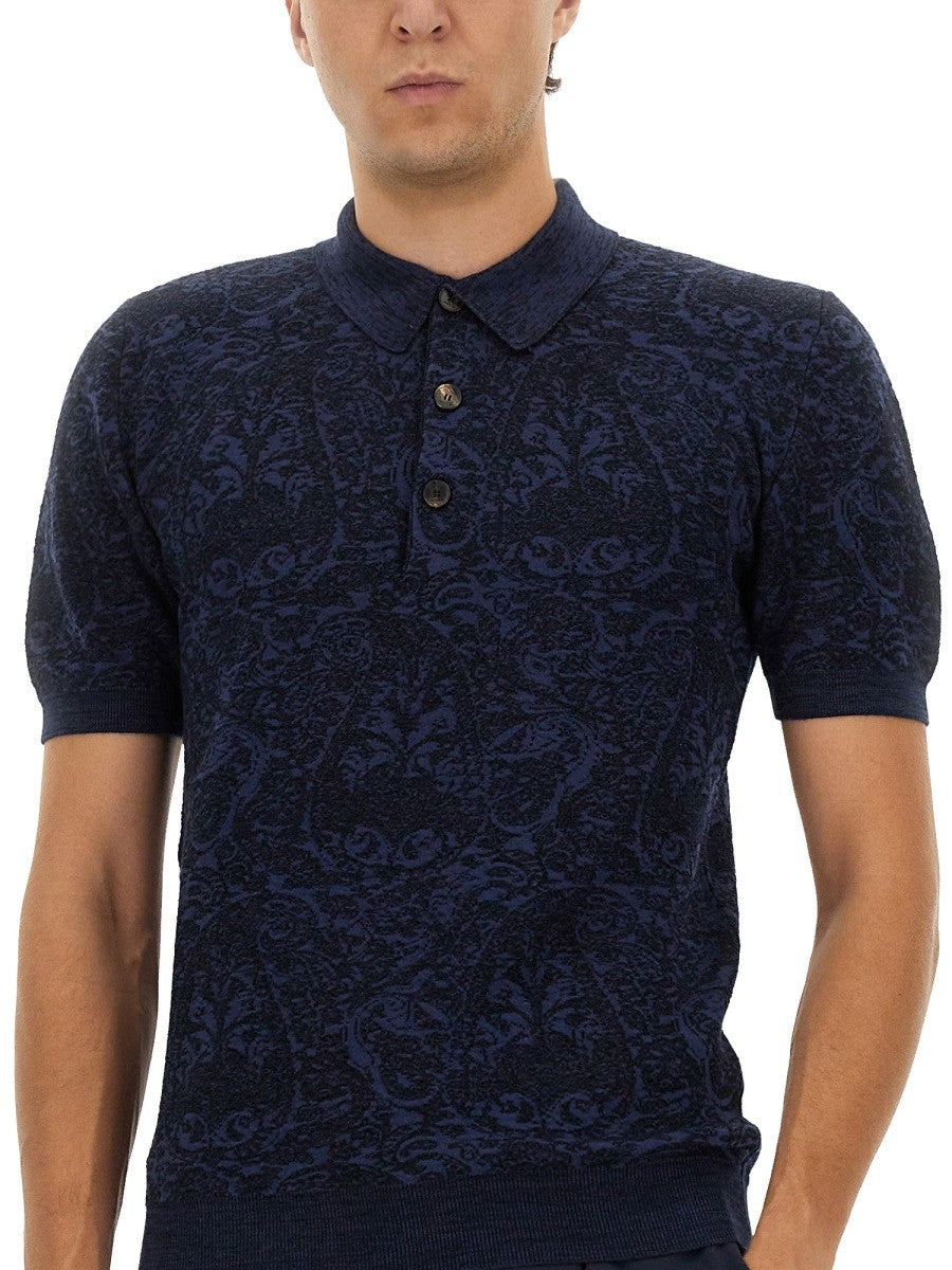 Etro POLO SHIRT WITH PEGASUS EMBROIDERY