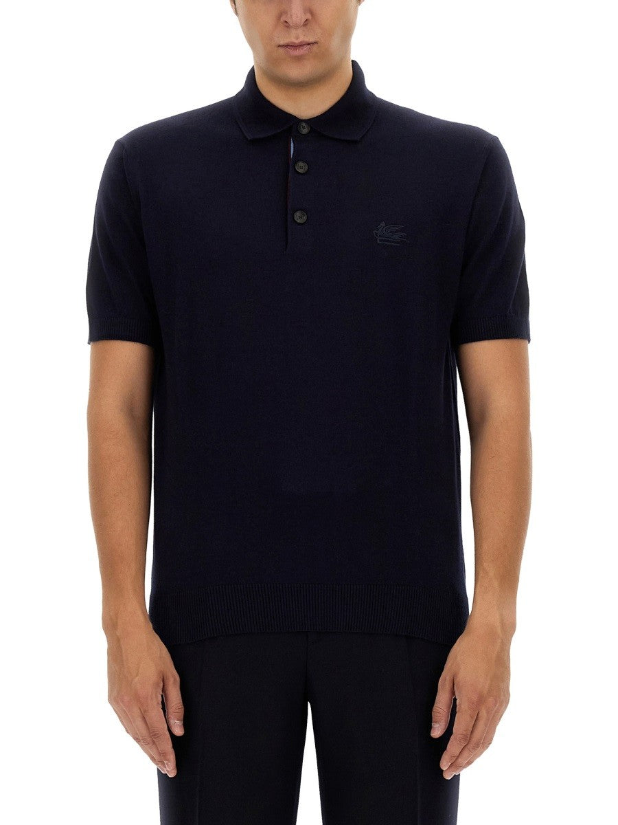 Etro POLO SHIRT WITH PEGASUS EMBROIDERY
