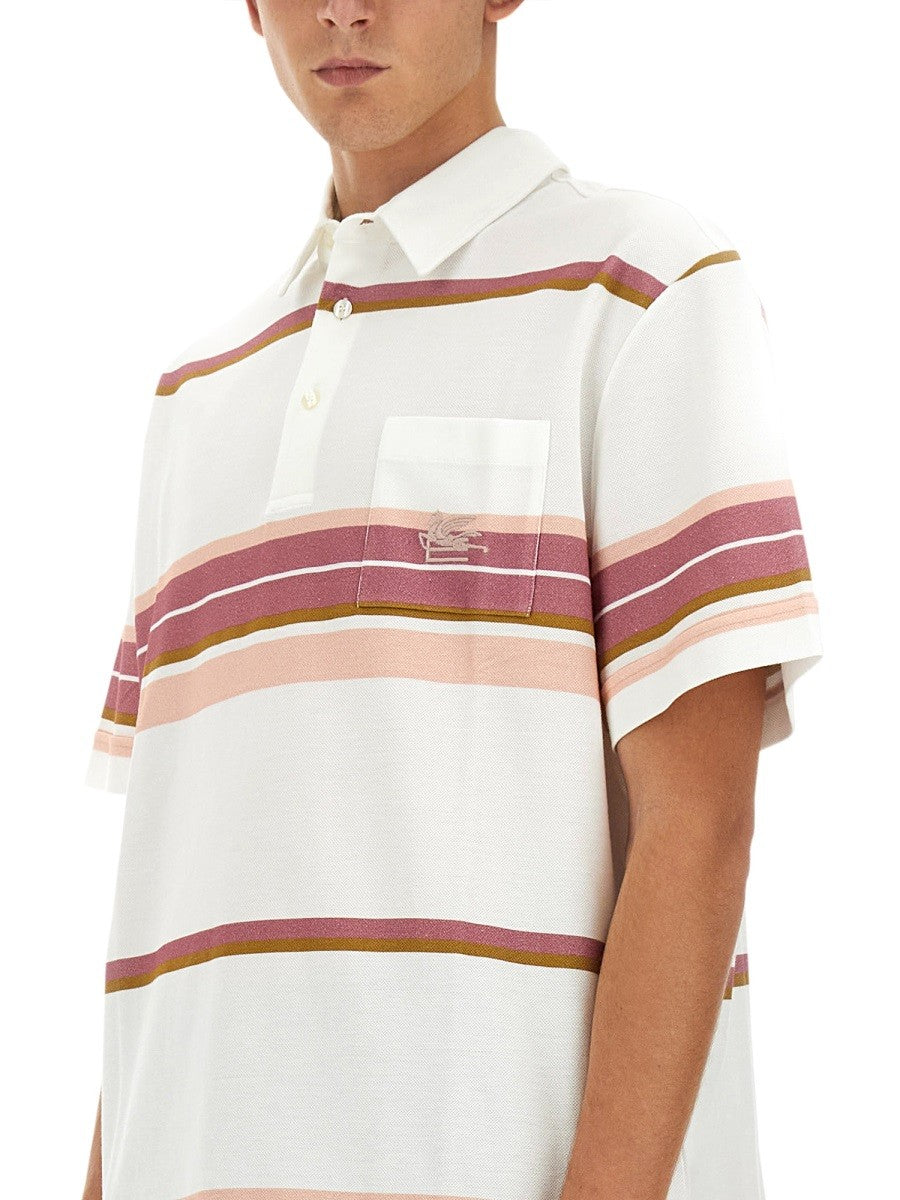 Etro POLO SHIRT WITH PEGASUS EMBROIDERY