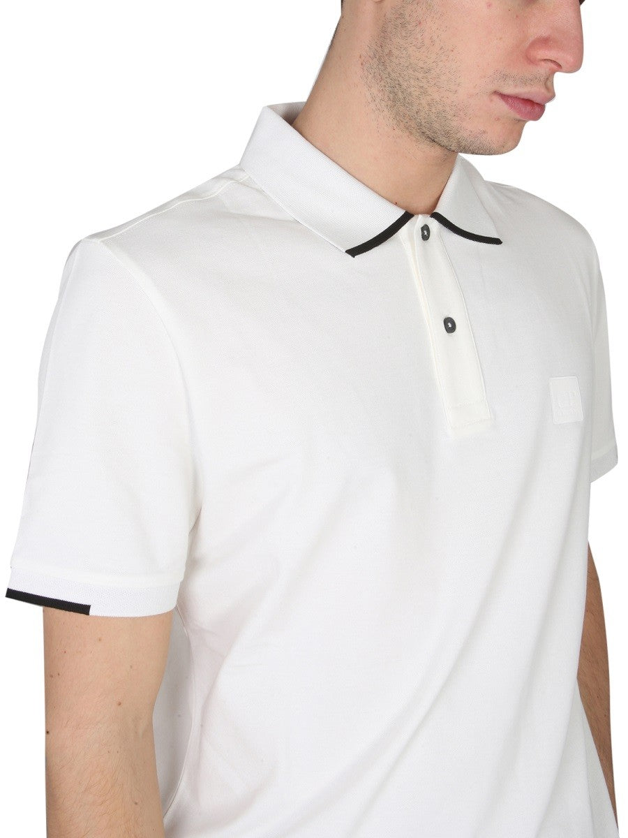 C.P. COMPANY POLO WITH LOGO PATCH