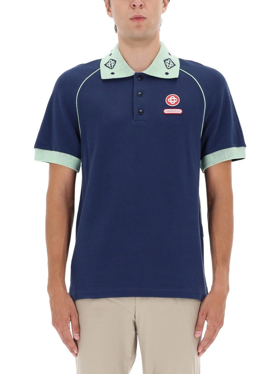 CASABLANCA POLO WITH LOGO