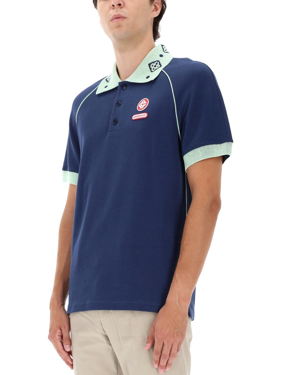 CASABLANCA POLO WITH LOGO
