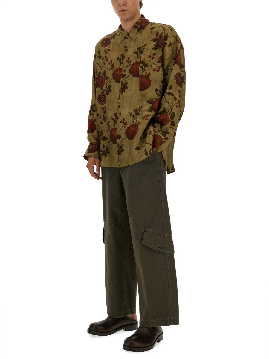 UMA WANG POMEGRANATE PRINT SHIRT