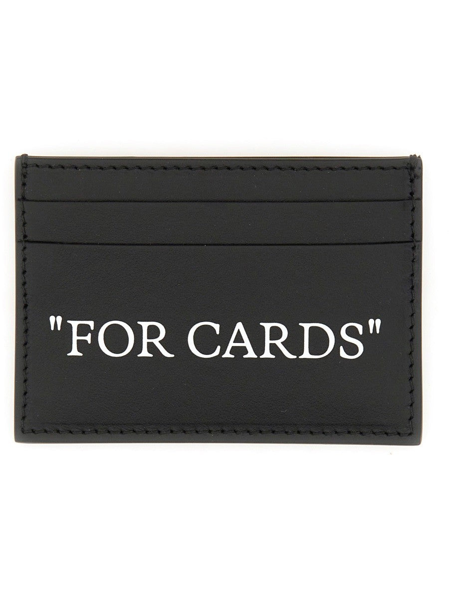 Off-white "QUOTA" CARD HOLDER