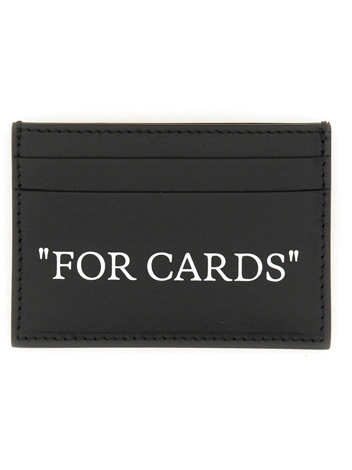 Off-white "QUOTA" CARD HOLDER