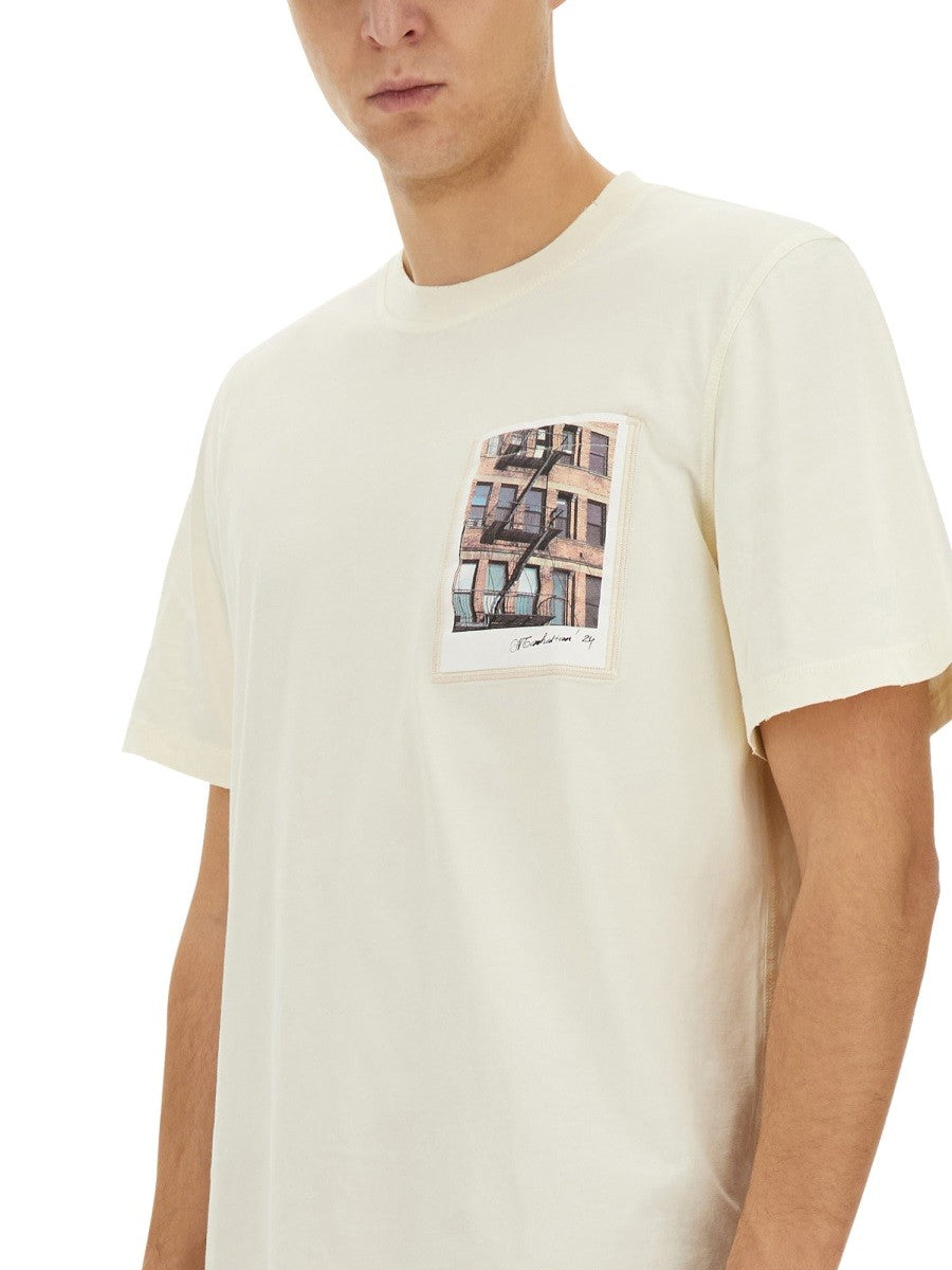 Helmut Lang "POSTCARD BUILDING" T-SHIRT